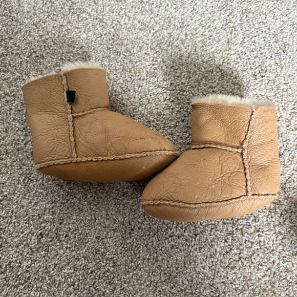 Brown Tan Winter Boots Baby No Brand / Labels Very Warm Soft - Picture 6 of 9
